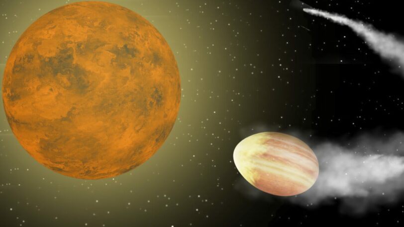 Эта яйцеобразная планета скоро будет поглощена своей звездой