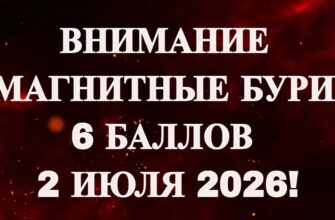 МАГНИТНЫЕ БУРИ Сегодня 06.06.2026 — 6 БАЛЛОВ! 2 ИЮЛЯ 2026!