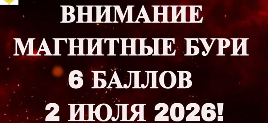 МАГНИТНЫЕ БУРИ Сегодня 06.06.2026 — 6 БАЛЛОВ! 2 ИЮЛЯ 2026!