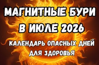 Магнитные бури Сегодня 6 июля 2026. Календарь магнитных бурь на июль 2026: самые опасные дни месяца.